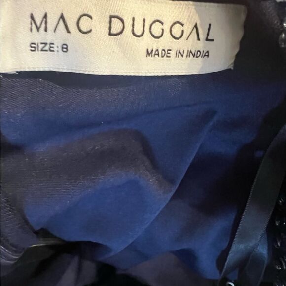 NWT‎ Mac Duggal Midnight sequin midi dress style 5578 size 8 women's - Picture 16 of 16